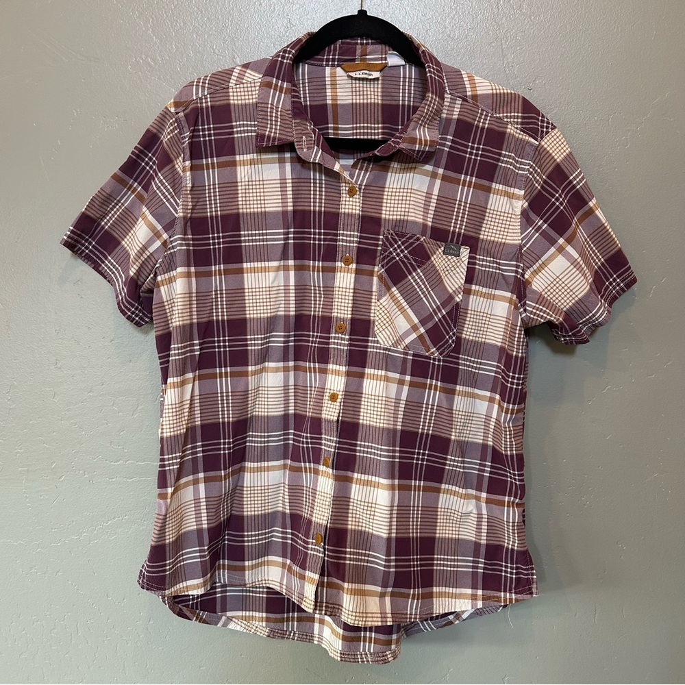 L.L. Bean Plaid Women's Button Down Shirt